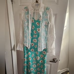 ESCADA Women’s dress and French embroidered blouse set